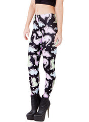 Printed Cute Dinosaur Tattoo Leggings